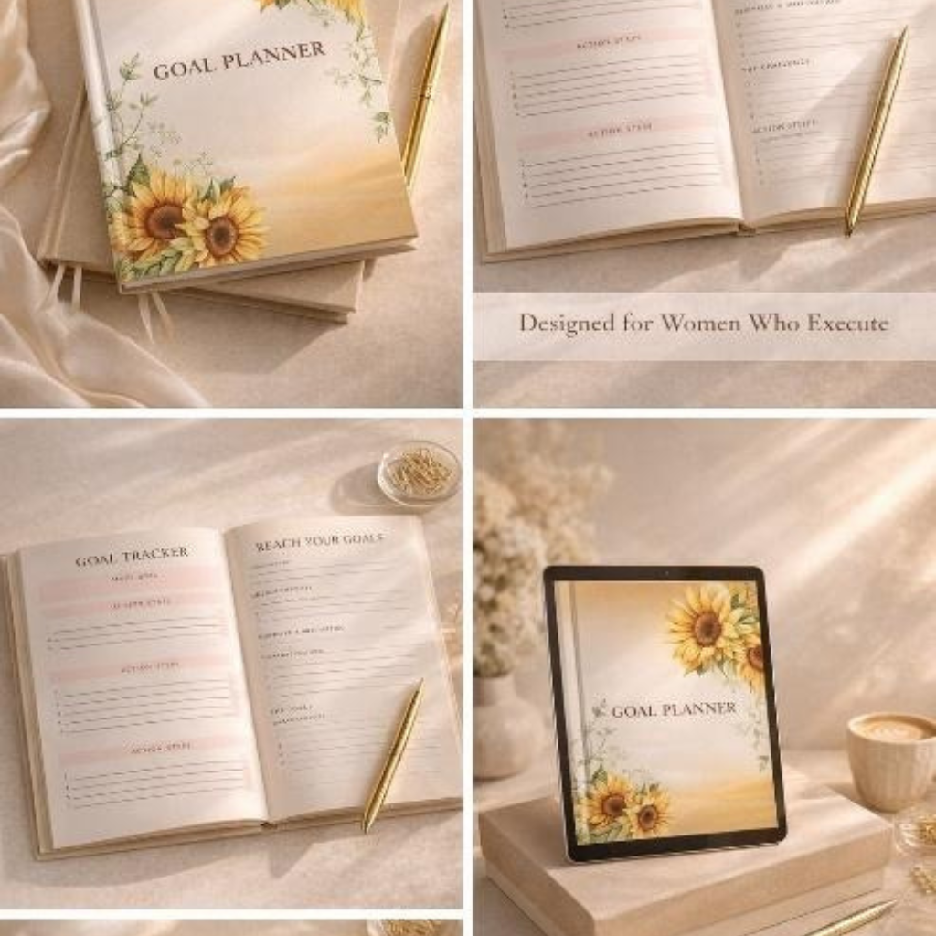 Sunflower Goal Planner - Printable Goal Tracker
