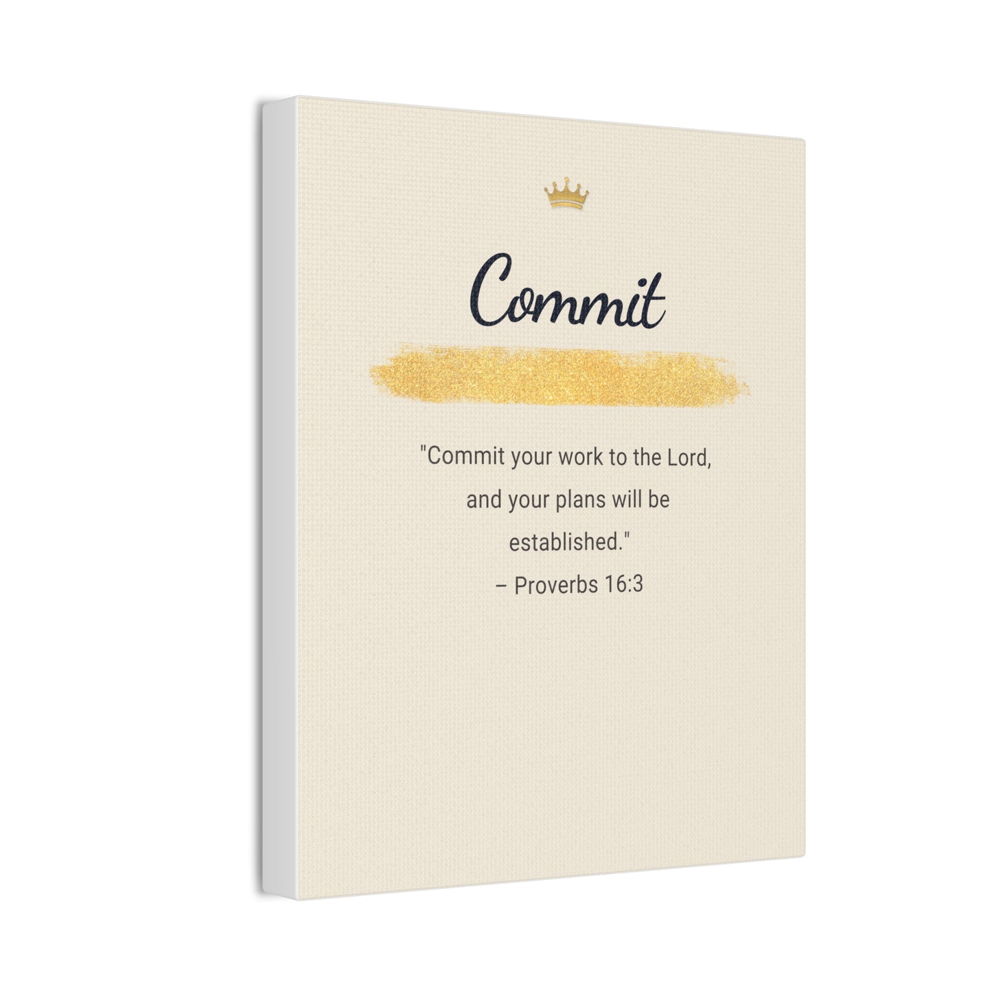 Bible Verse Canvas — "Commit Your Work Onto The Lord" Inspirational Wall Art