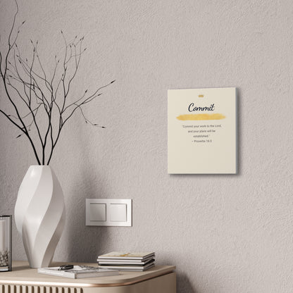 Bible Verse Canvas — "Commit Your Work Onto The Lord" Inspirational Wall Art