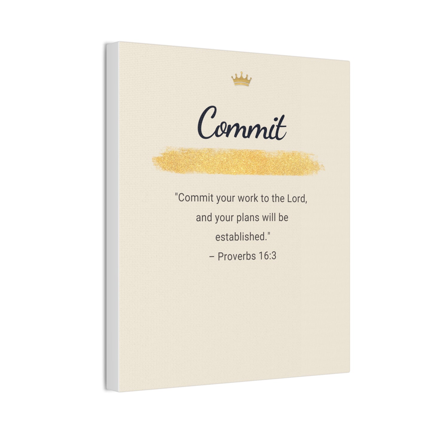 Bible Verse Canvas — "Commit Your Work Onto The Lord" Inspirational Wall Art