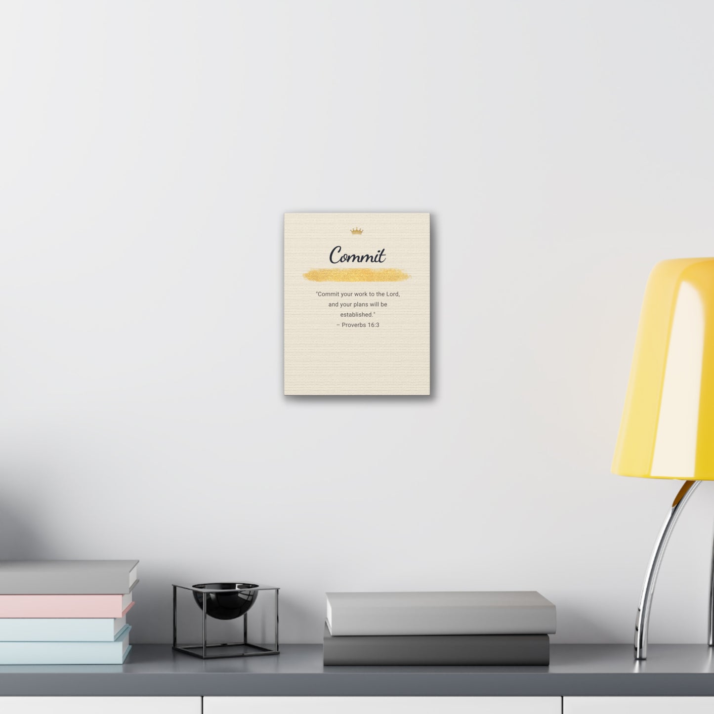 Bible Verse Canvas — "Commit Your Work Onto The Lord" Inspirational Wall Art