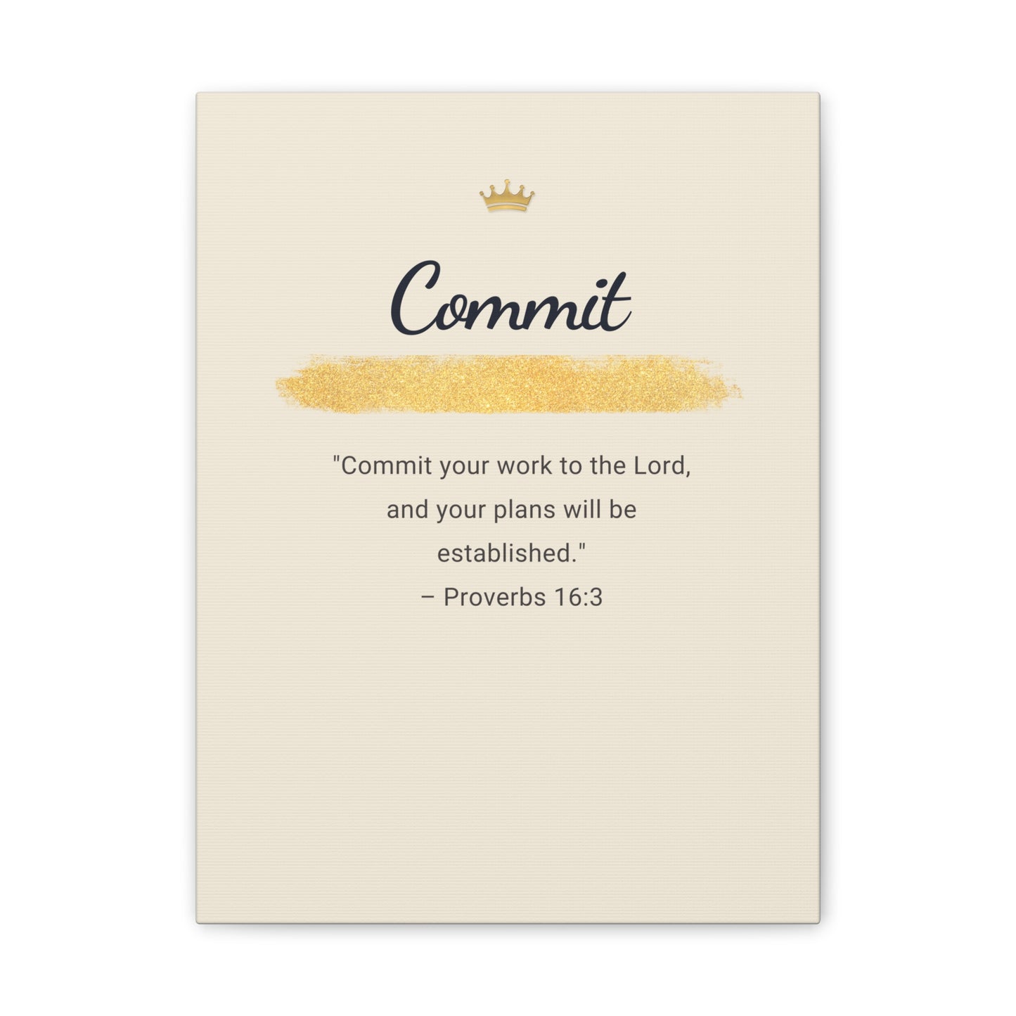 Bible Verse Canvas — "Commit Your Work Onto The Lord" Inspirational Wall Art