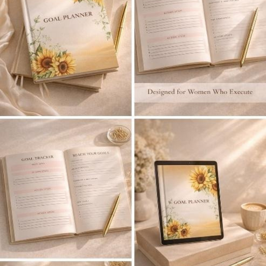 Sunflower Goal Planner - Printable Goal Tracker